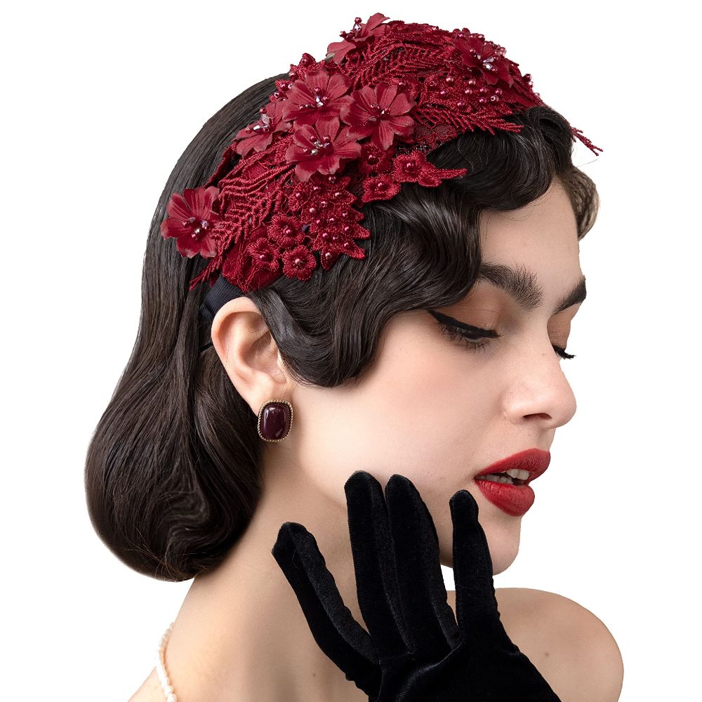 Women'S Fashion Of The 50S - New Lace Fascinators Headband for Women