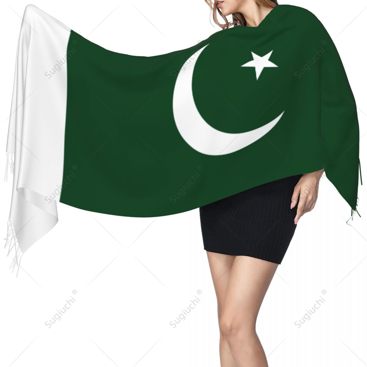 Women Fashion Pakistan - Pakistan Flag Scarf Pashmina Warm Scarves