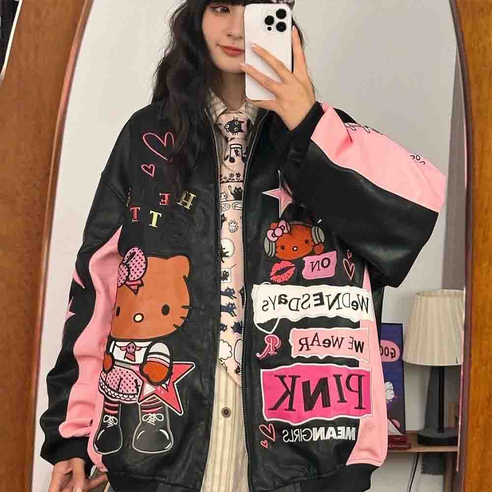 Women'S Fashion Jackets - Sanrio Hello Kitty Women's Cartoon Anime