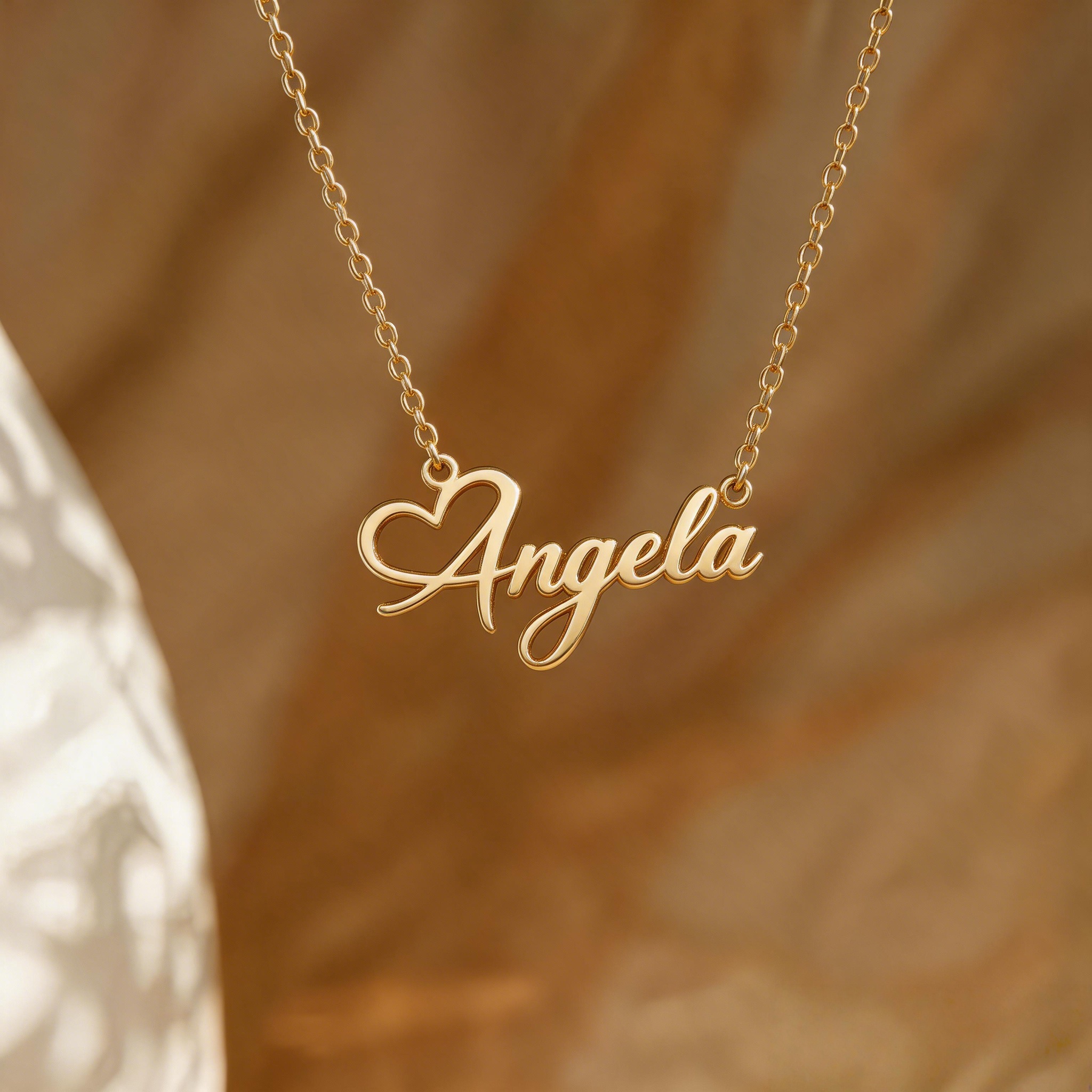 Xl Women'S Fashion - Custom Name Heart Necklace For Women
