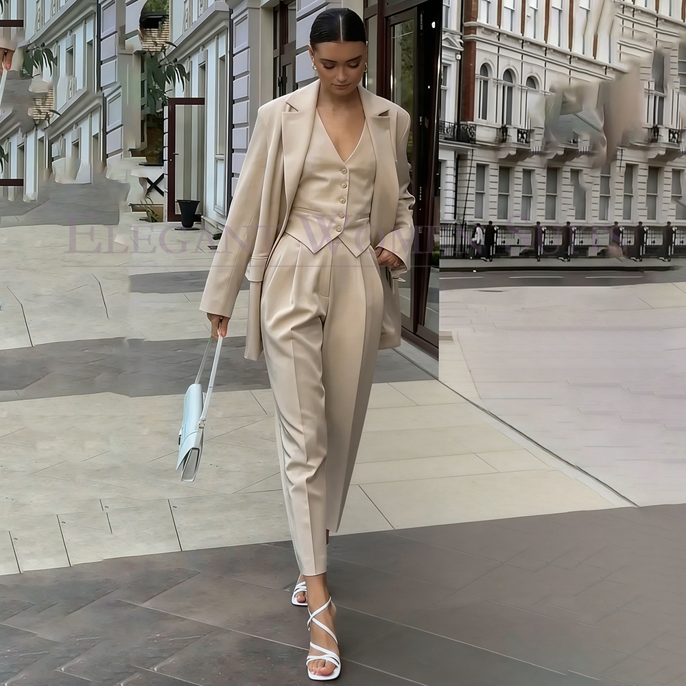 Women Fashion Vest - Elegant Women's Suits Fashion Single Breasted