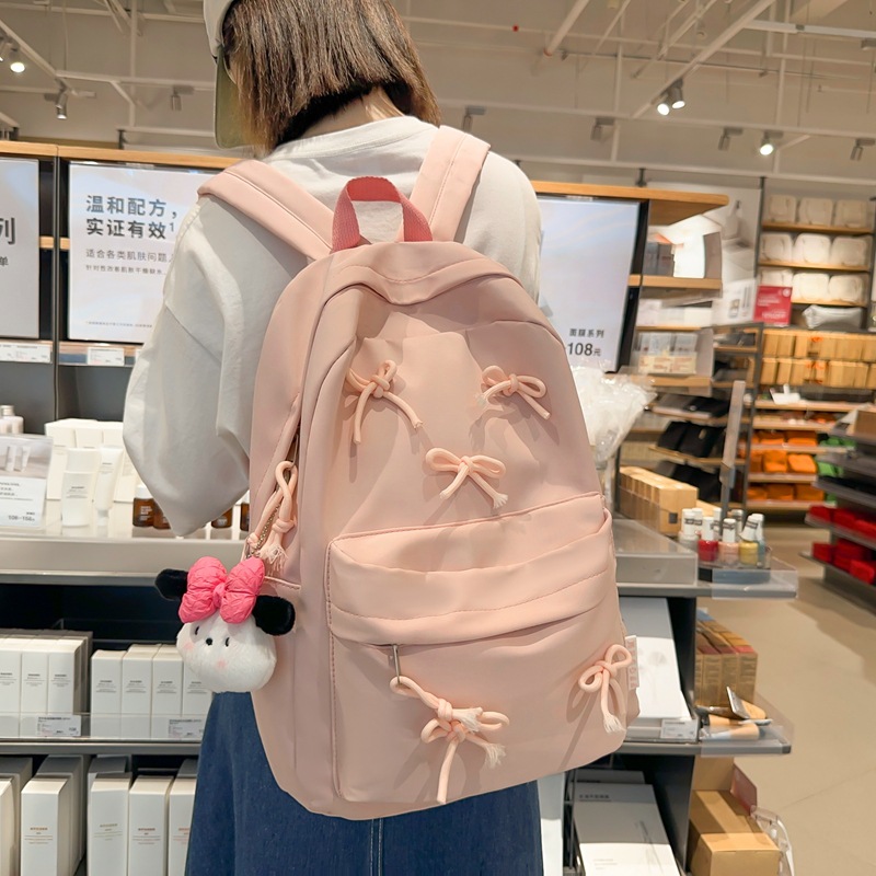 Women'S Fashion Backpack - Sweet Bow Design Women's Shoulder Bag