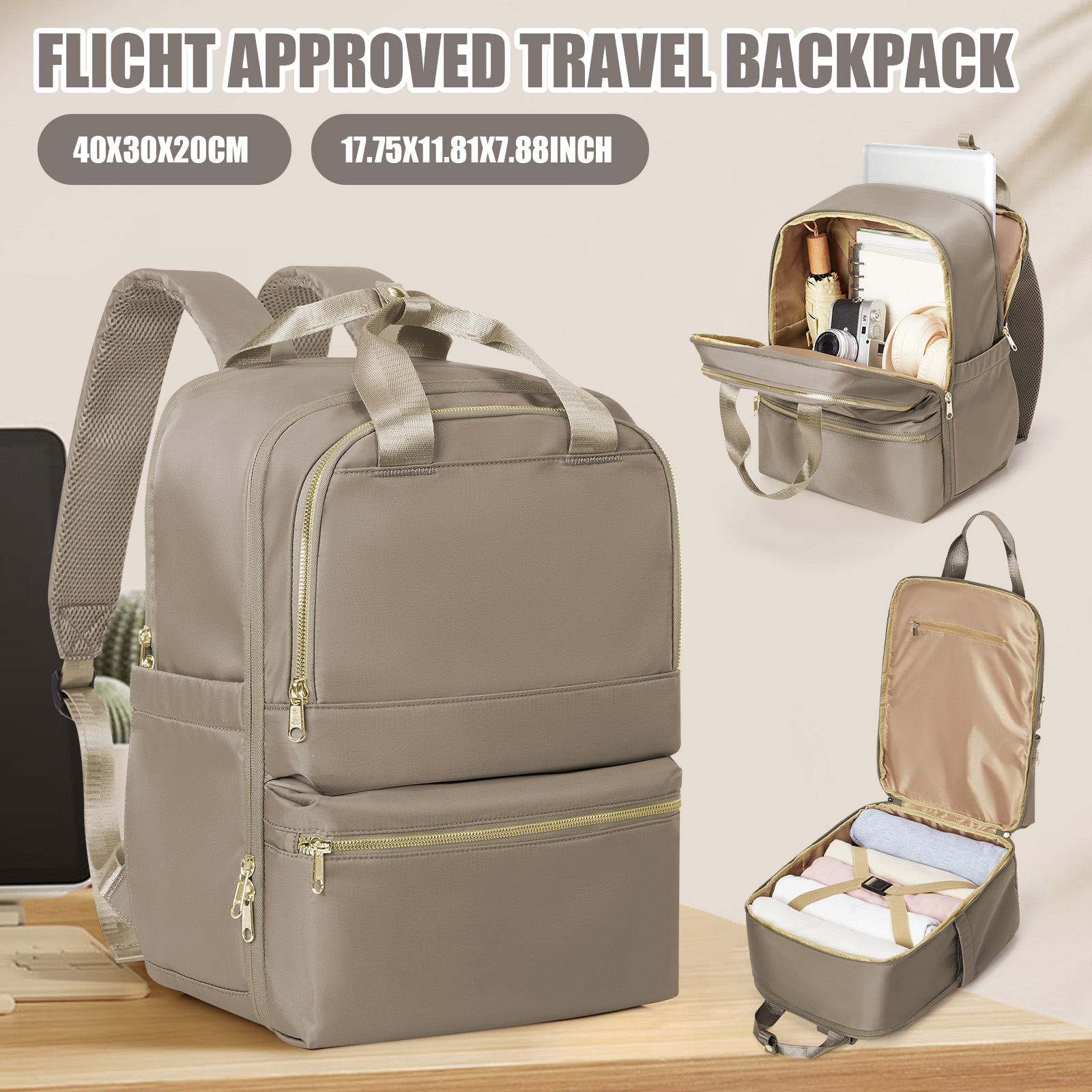 Women'S Fashion Backpack - Ryanair 40x30x20 Travel Backpack for Women,