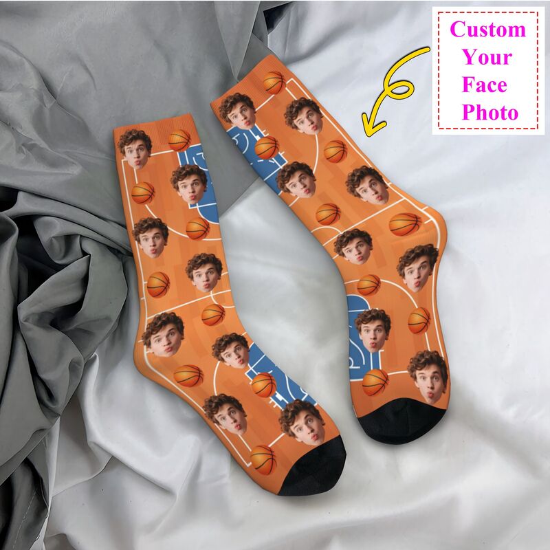 Women Fashion Designer Dresses Photos - Basketball Face Custom Men Women Crew