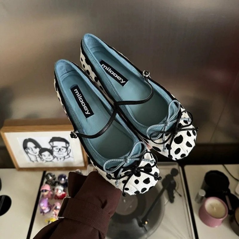 Women'S Fashion Walking Shoes - 2026French Flat Bottomed Rotundity Toe Ballet