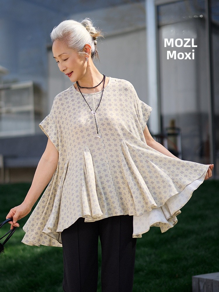 Women'S Fashion Of The 50S - Muzhi Mid-aged Mom Summer Fashionable Thin