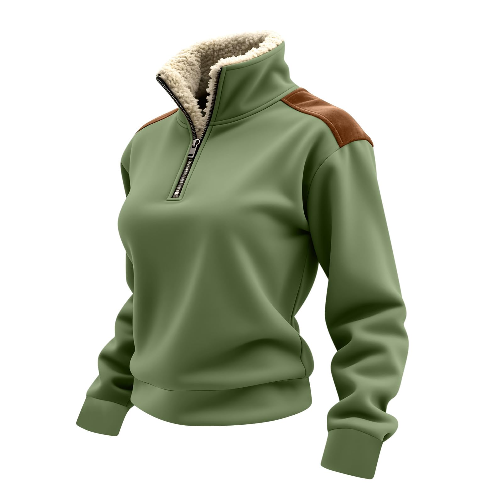 Women'S Fashion Quarter Zip - Long Sleeve Tops Women'S Tops Women'S
