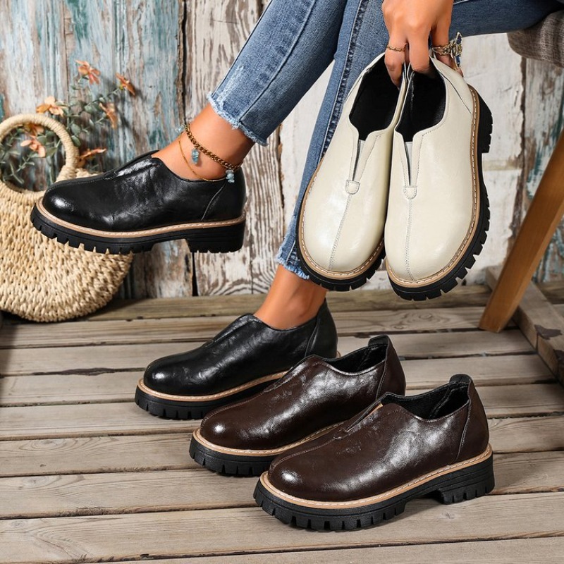 Women'S Fashion Walking Shoes - Retro British Style Women's Shoes Spring