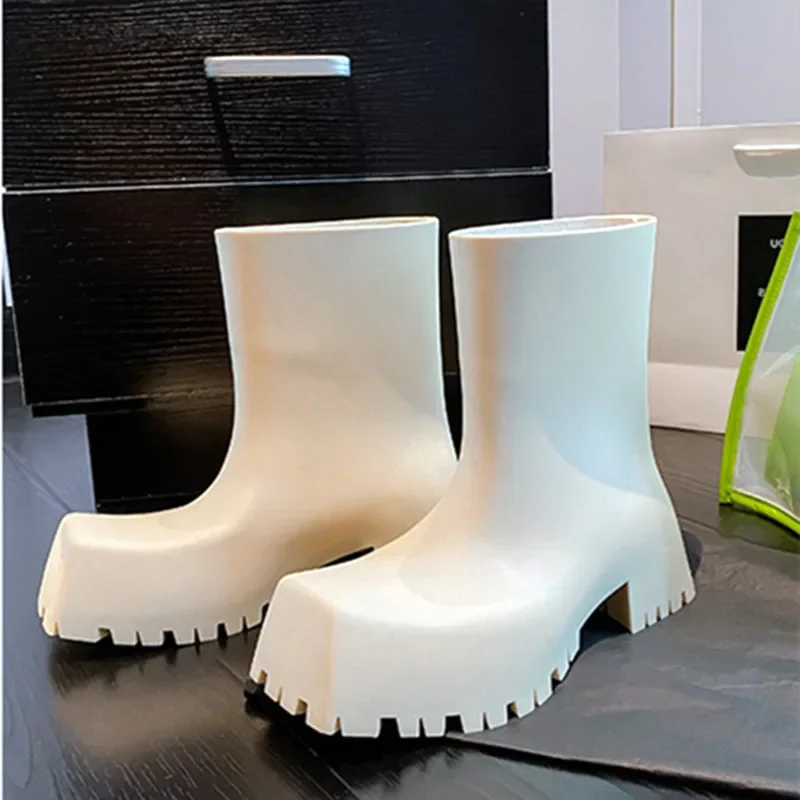 Women'S Fashion Rain Boots - High Quality Soft Leather PU Ankle