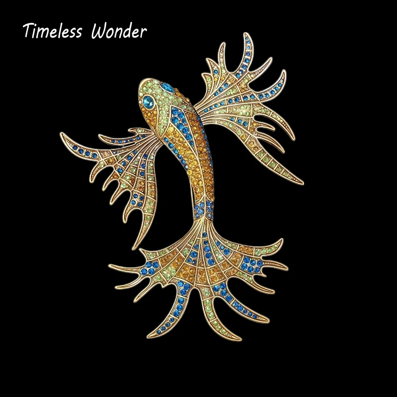 Xl Women'S Fashion - Timeless Wonder Fancy Zircon XL Fish