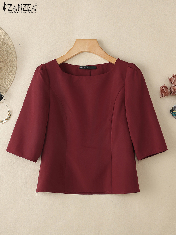 ZANZEA Elegant Womens Blouses  - đánh giá và giá Women'S Fashion Quarter Zip