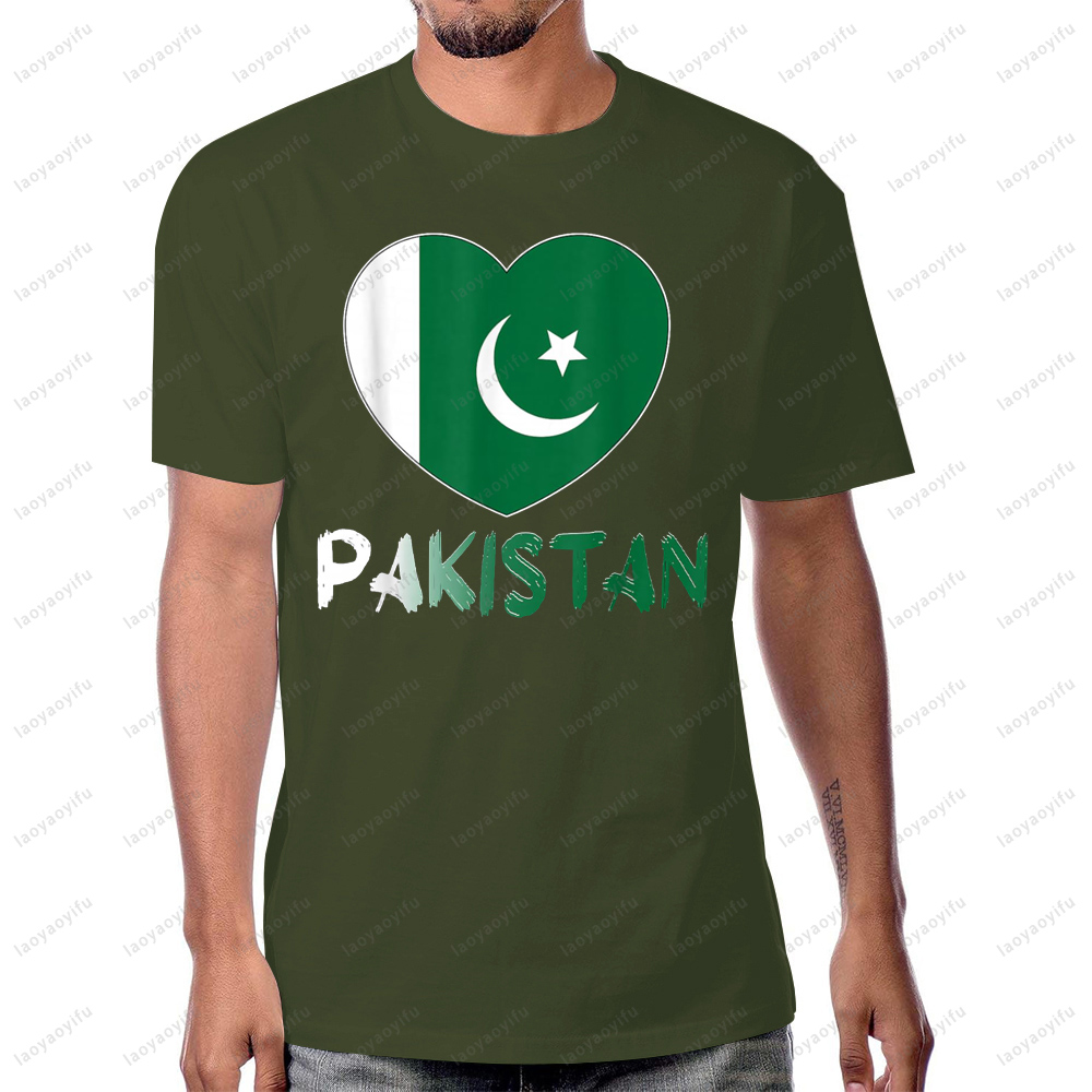 Pakistan Flag Heart Graphic Pr - đánh giá và giá Women Fashion Pakistan