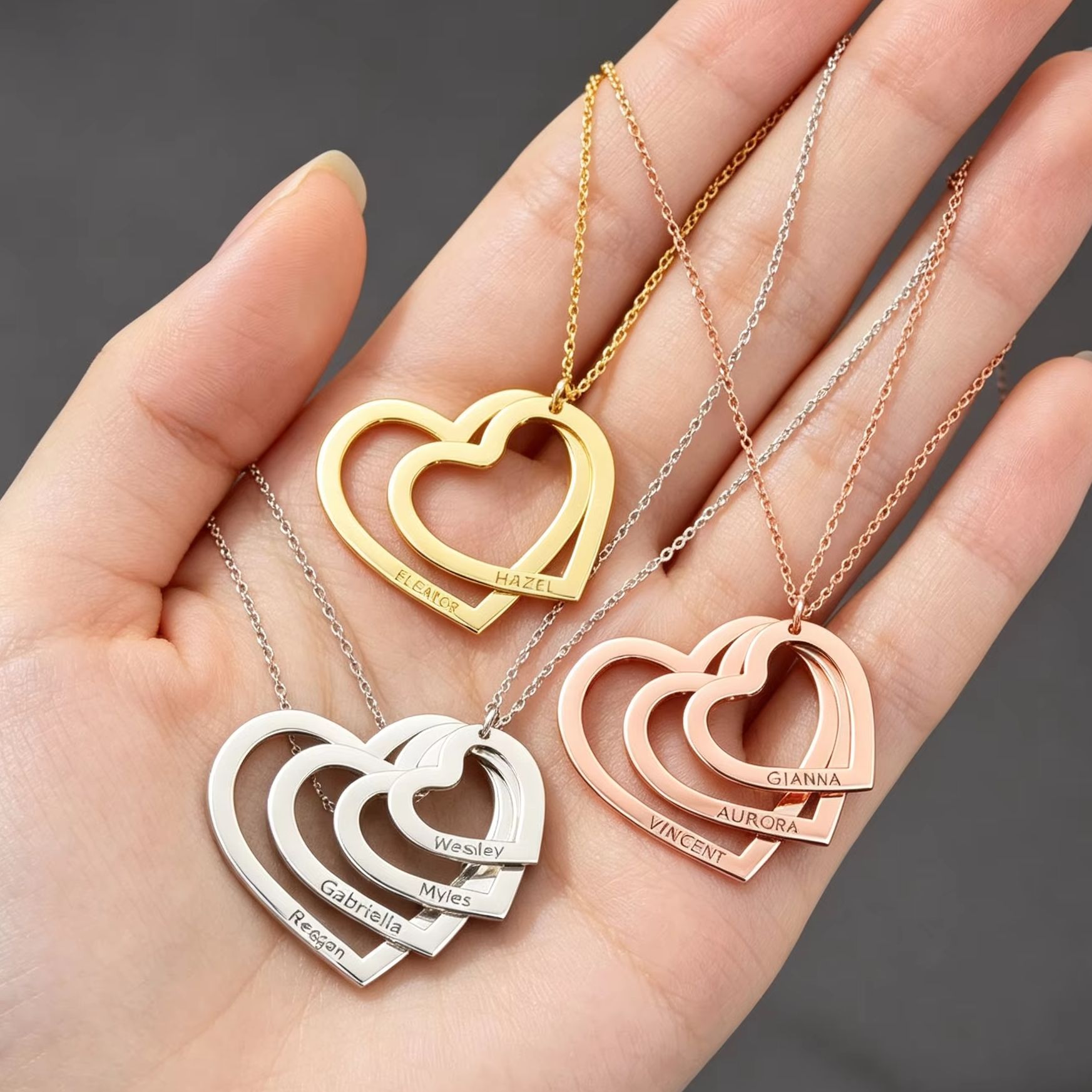 Custom Engraved Heart Name Nec - đánh giá và giá Xl Women'S Fashion