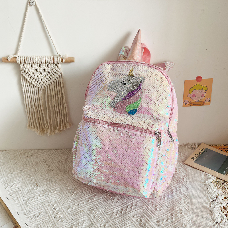 Sequin Unicorn Backpack Pink S - đánh giá và giá Women'S Fashion Backpack