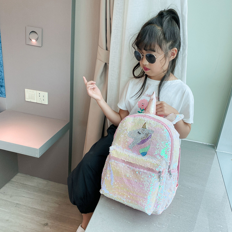 Sequin Unicorn Backpack Pink S - đánh giá và giá Women'S Fashion Backpack
