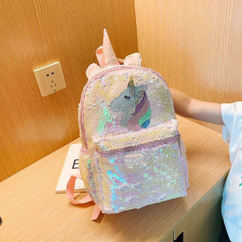 Sequin Unicorn Backpack Pink S - đánh giá và giá Women'S Fashion Backpack