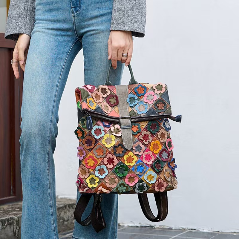 Vintage Women Genuine Leather  - đánh giá và giá Women'S Fashion Backpack