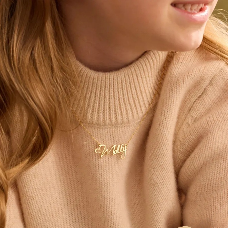 Custom Name Heart Necklace For - đánh giá và giá Xl Women'S Fashion
