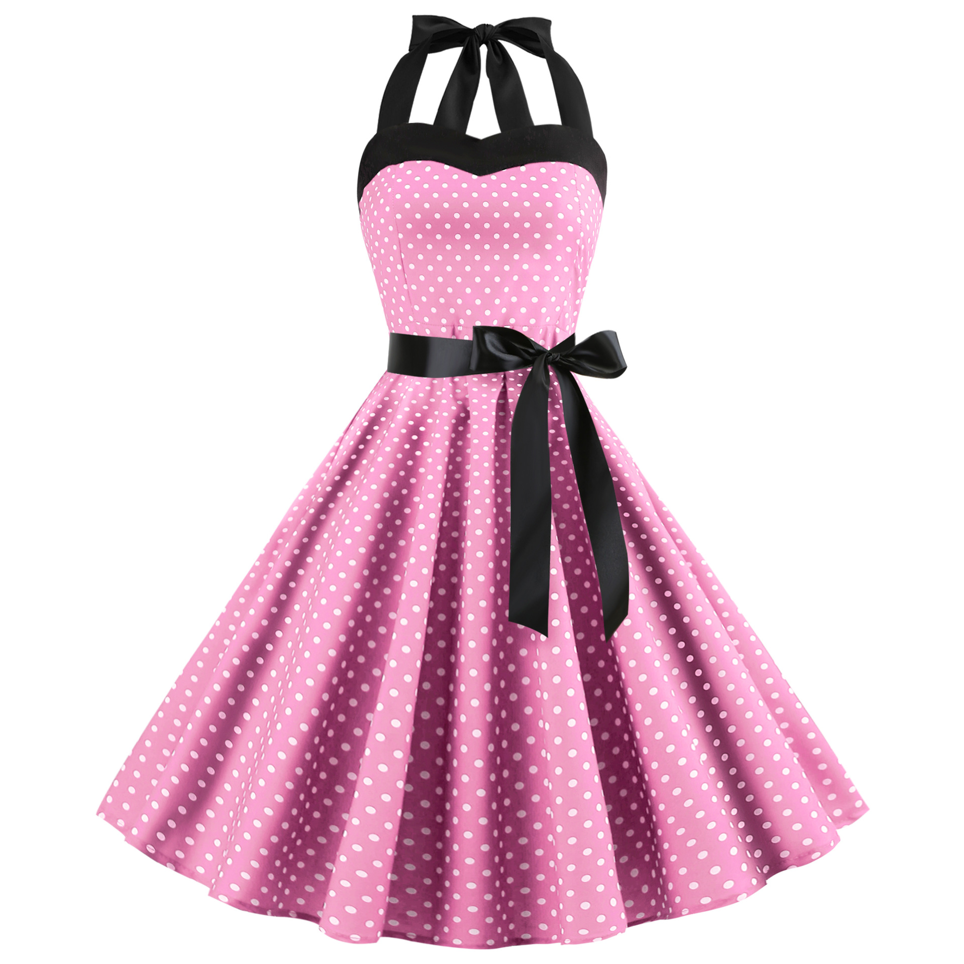 Elegant Women Polka Dot Dress  - đánh giá và giá Women'S Fashion Of The 50S