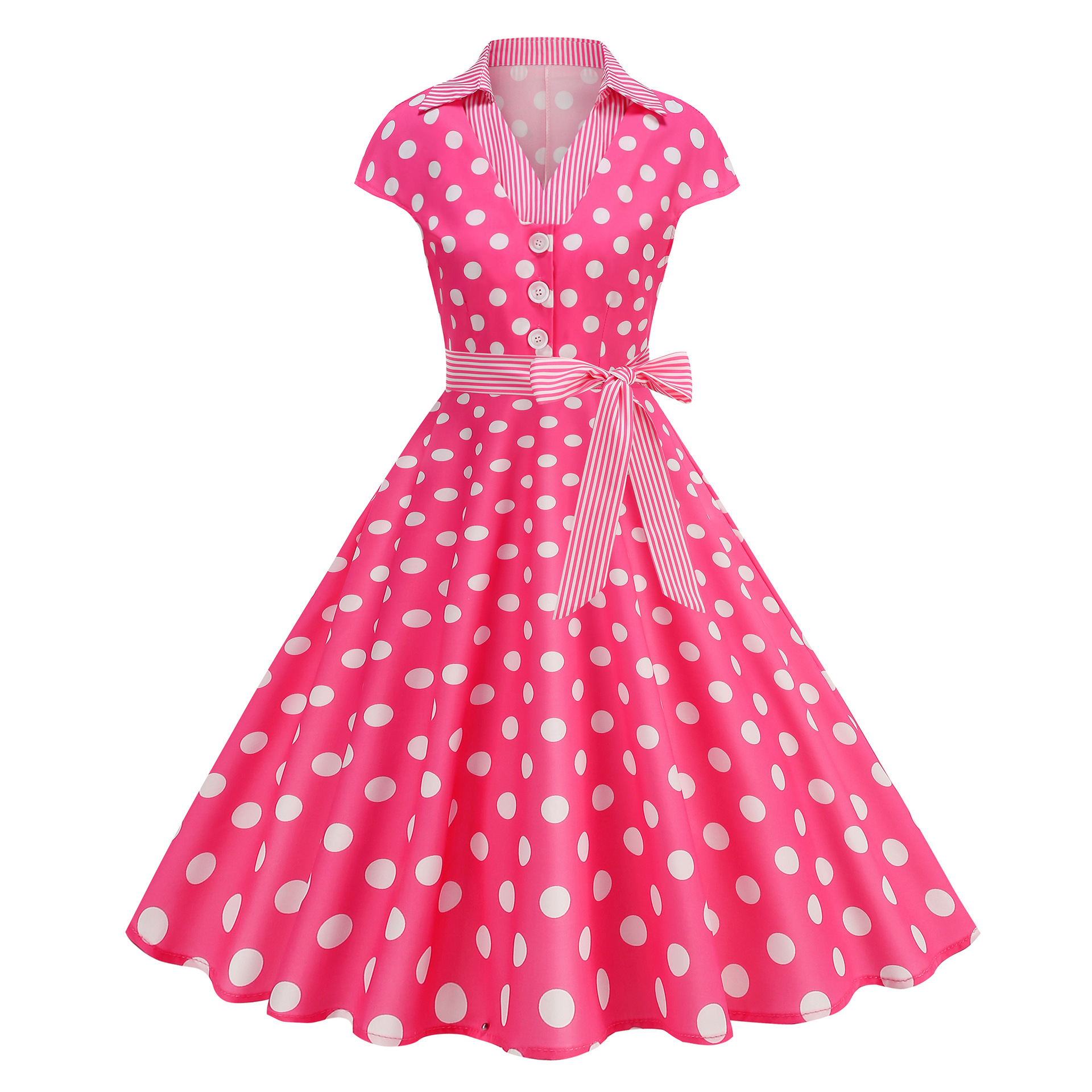 Chic Polka Dot Print Womens Re - đánh giá và giá Women'S Fashion Of The 50S