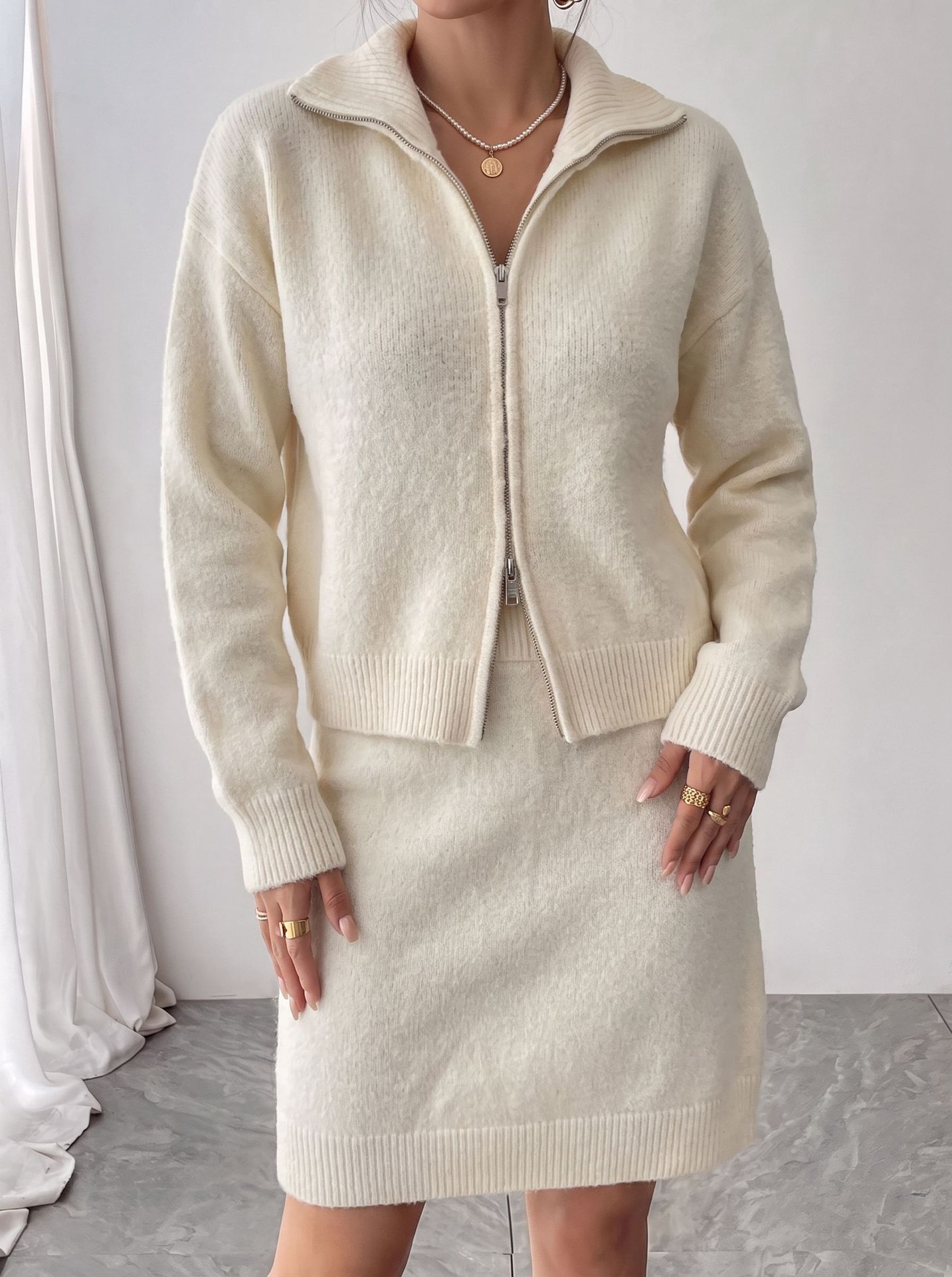 Early Autumn Elegant Knit Zip  - đánh giá và giá Women'S Fashion Quarter Zip