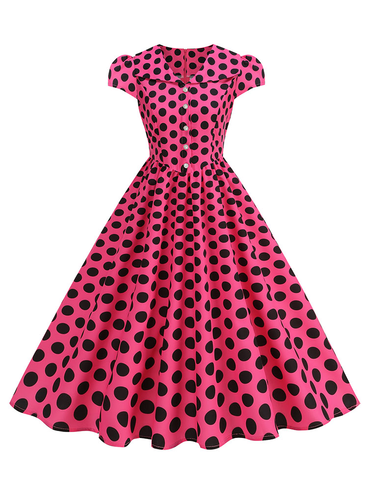 Women's Polka Dot Summer Dress - đánh giá và giá Women'S Fashion Of The 50S