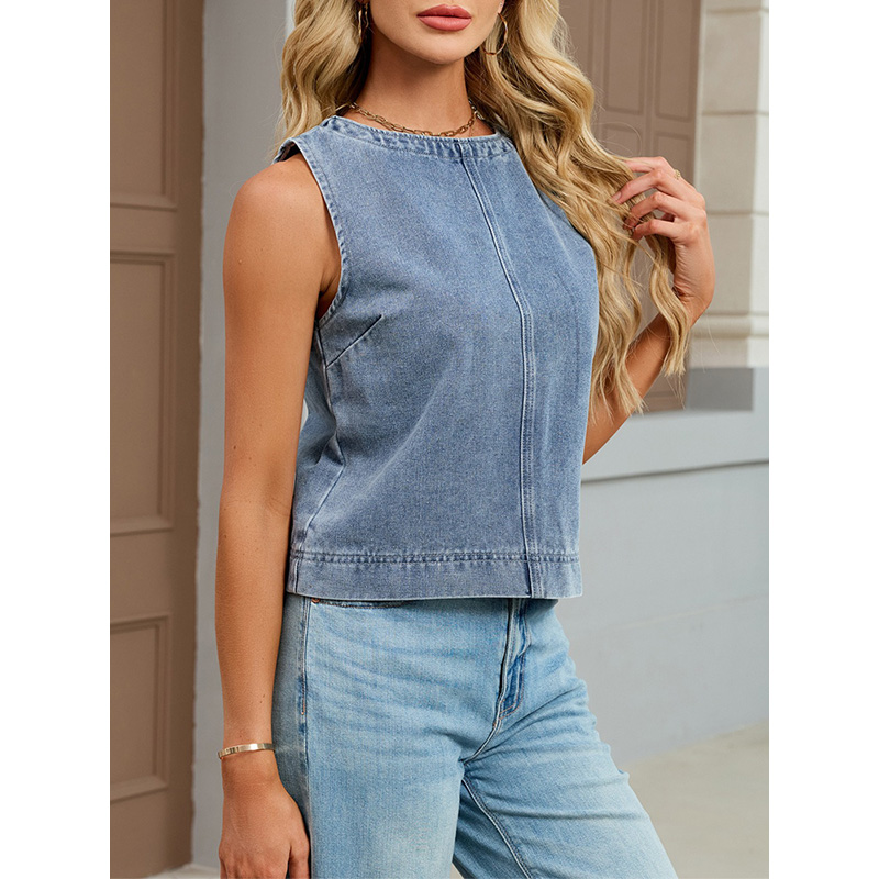 Benuynffy Casual Round Neck De - đánh giá và giá Women Fashion Vest