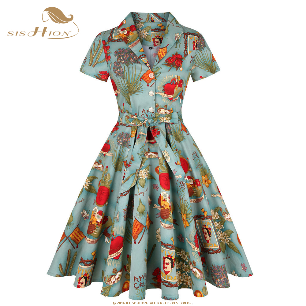 SISHION Short Sleeve Swing Ret - đánh giá và giá Women'S Fashion Of The 50S