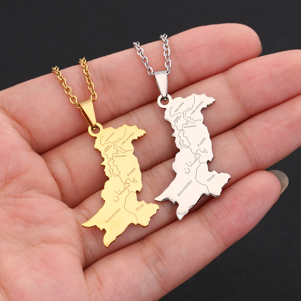 Pakistan Map With City Pendant - đánh giá và giá Women Fashion Pakistan