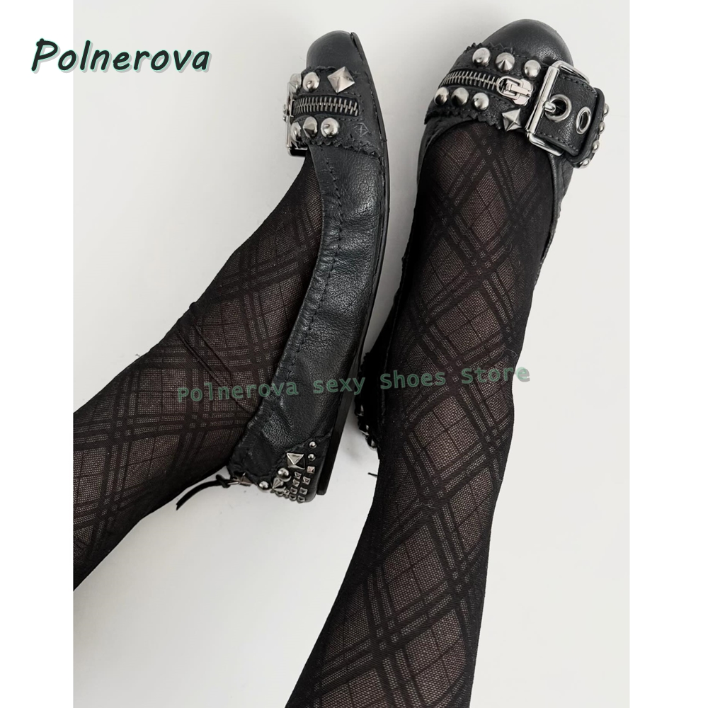 Rivet Belt Buckle Mary Jane Sh - đánh giá và giá Women'S Fashion Walking Shoes