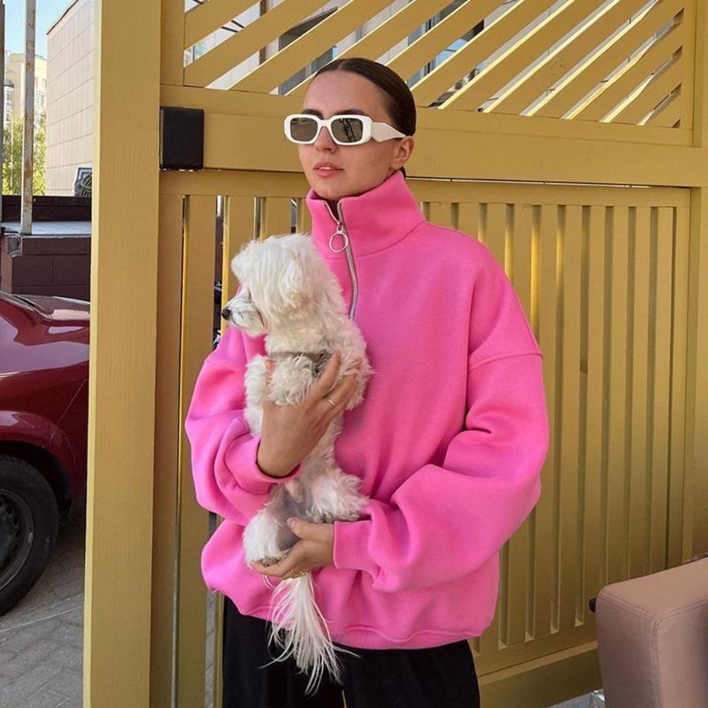 X5XA Nữ Thời Trang Dài Tay Khu - đánh giá và giá Women'S Fashion Quarter Zip