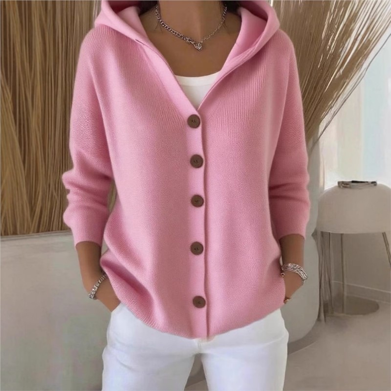 Simple Fashion Knitted Hooded  - đánh giá và giá Women'S Fashion Quarter Zip
