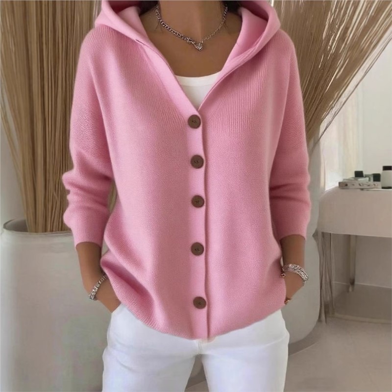 Simple Fashion Knitted Hooded  - đánh giá và giá Women'S Fashion Quarter Zip