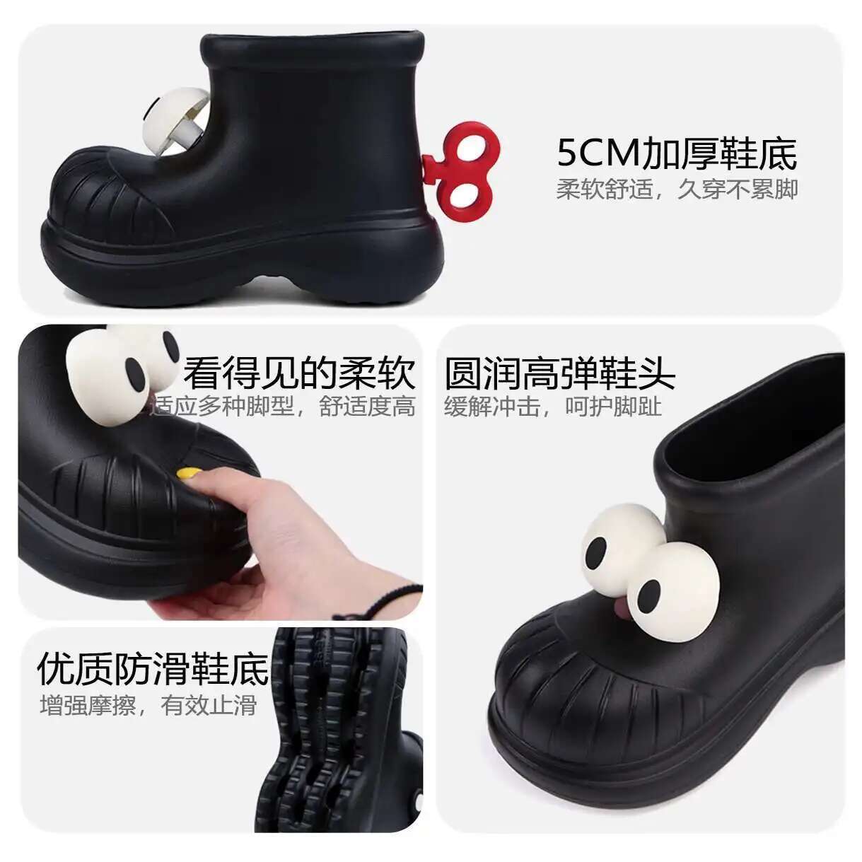 Women Rain Boots Round Toe Big - đánh giá và giá Women'S Fashion Rain Boots