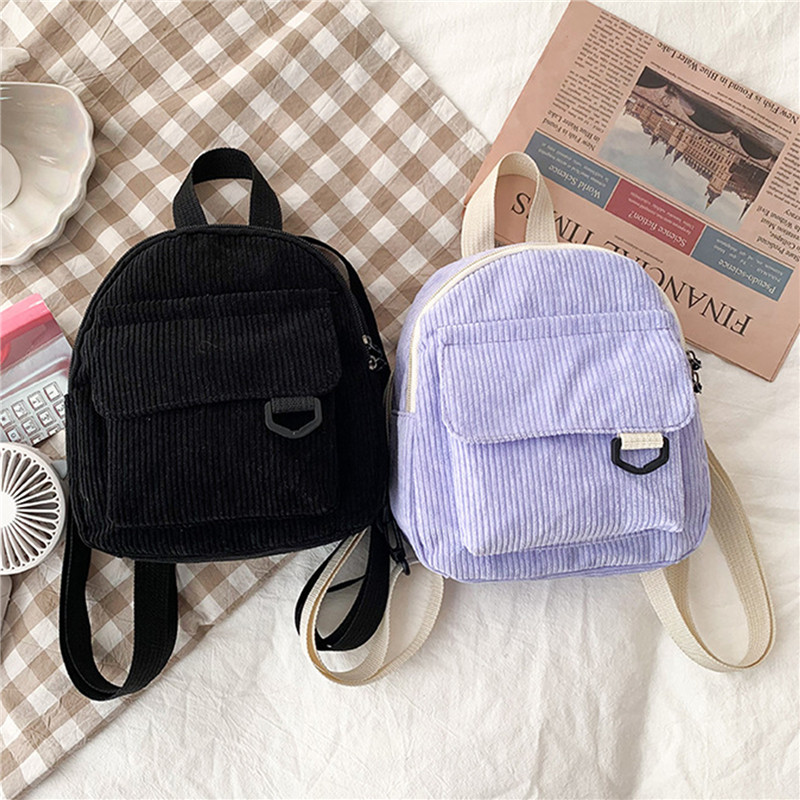 Solid Color Mini Backpack Cord - đánh giá và giá Women'S Fashion Backpack