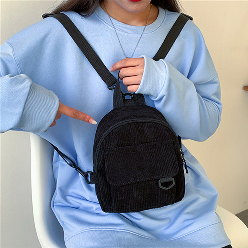 Solid Color Mini Backpack Cord - đánh giá và giá Women'S Fashion Backpack