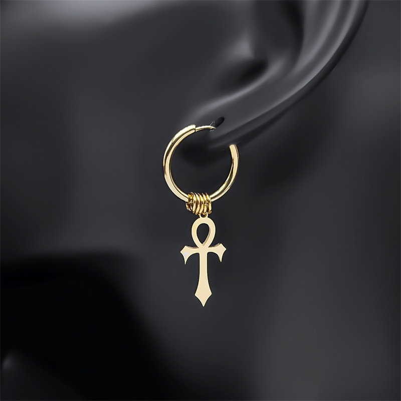 Egypt Ankh Cross Hoop Drop Dan - đánh giá và giá Women Fashion Egypt